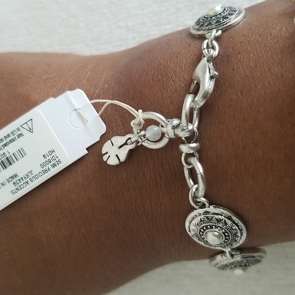 New Lucky Brand Pearl Link Bracelet - Picture 6 of 7